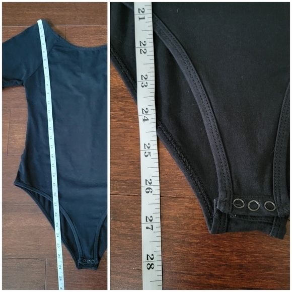 Cotton On Women's Size S Black Short Sleeve Criss Cross Back Snap-Up Bodysuit - Picture 6 of 7